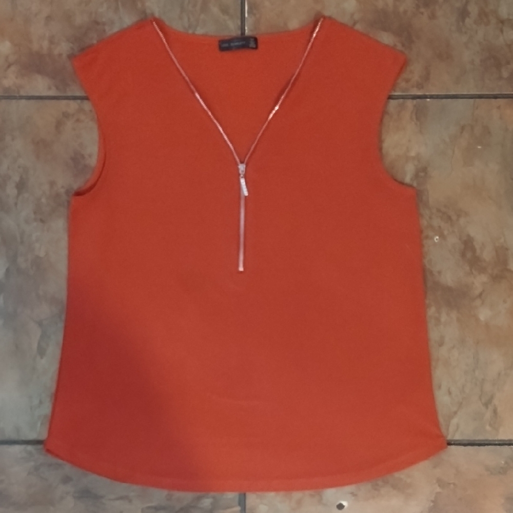 Love Scarlett Orange Fitted Tank Top